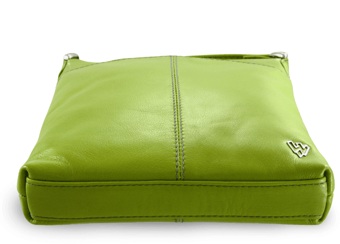 Malá kožená crossbody kabelka 212-3013 - zelená 4