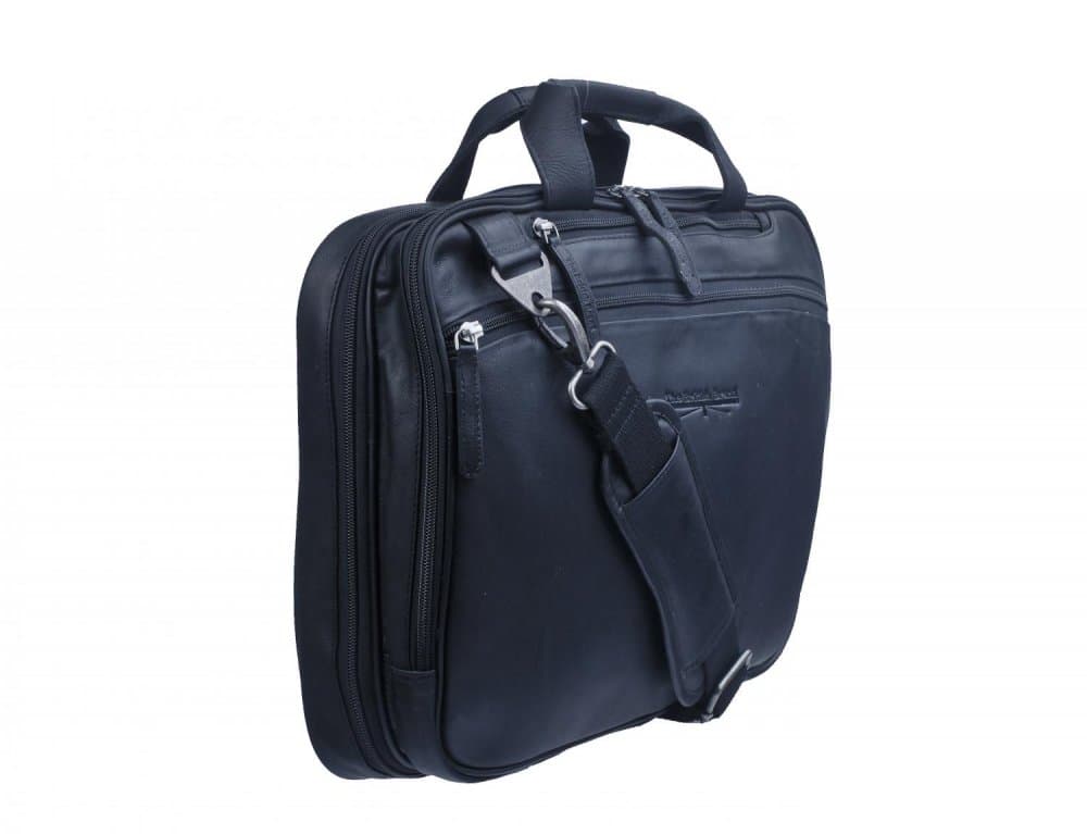 Pánská kožená taška do práce vhodná na notebook 15,4" LBB-125 černá 3