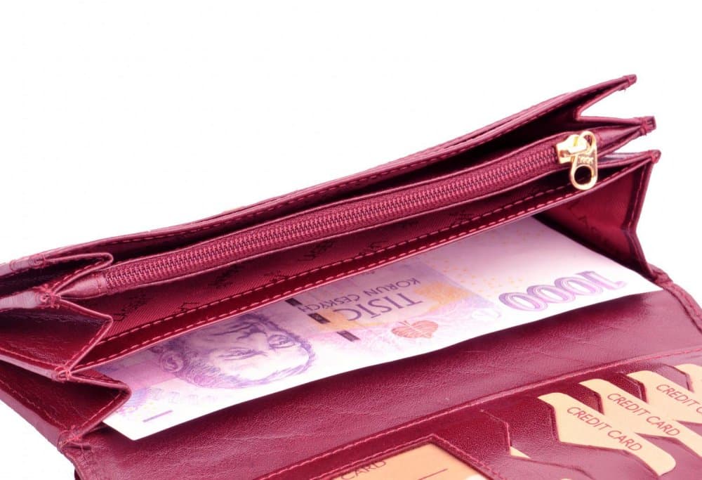 Dámská kožená peněženka Lagen W-2025/B – červená 6