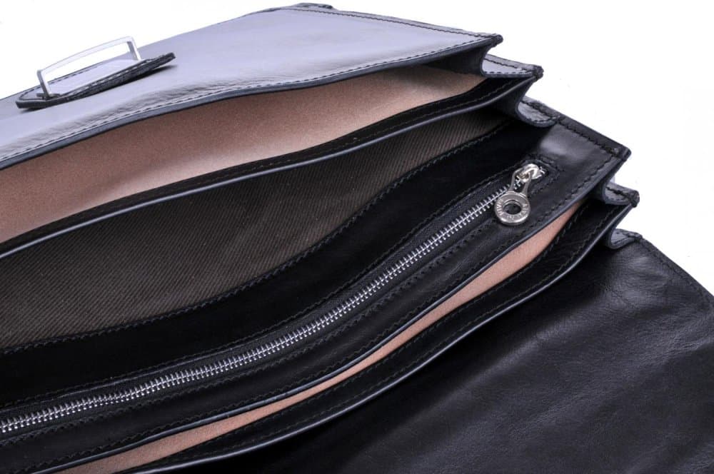Giglio leather Pánská kožená aktovka IL Giglio 902 černá 6