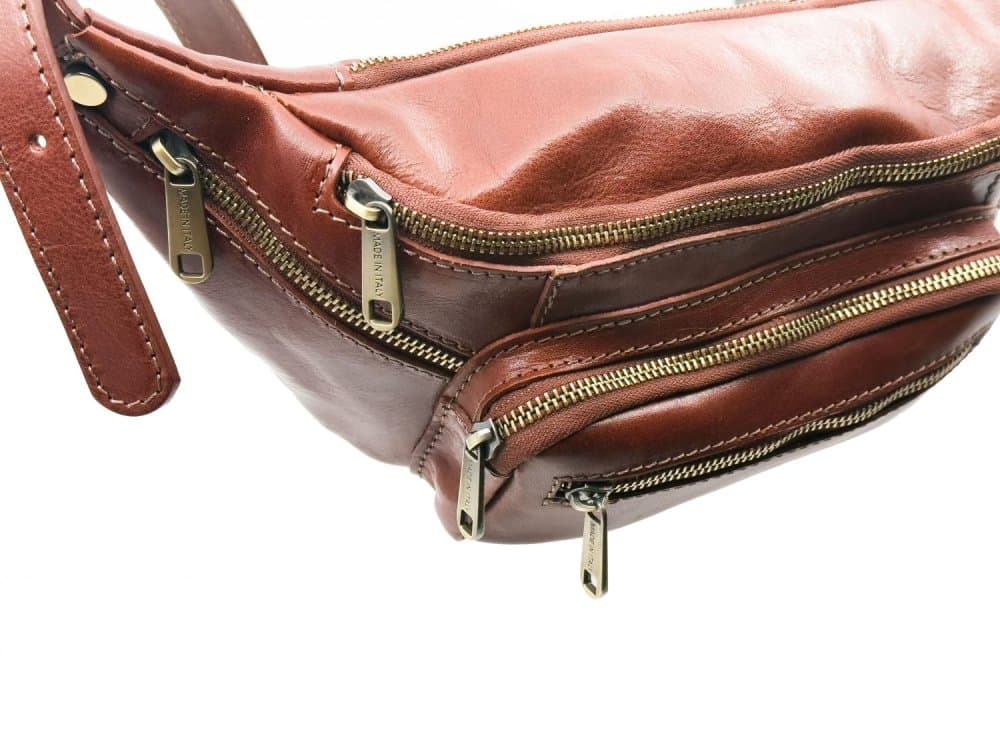 Giglio leather Kožená ledvinka 1206 hnědá 2