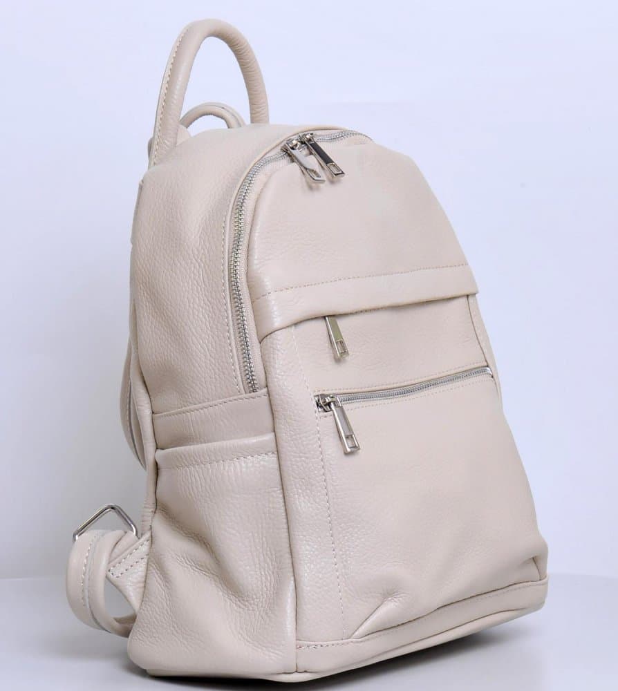 Maxfly Menší kožený batoh 5640 hnědý cognac 5