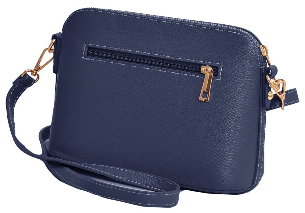 MaxFly dámská kožená kabelka crossbody 5232 tmavě modrá 2