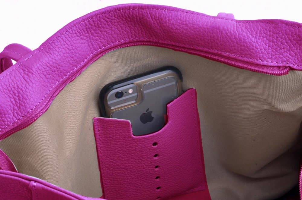 MaxFly Kožená kabelka na rameno 52822 růžová 5