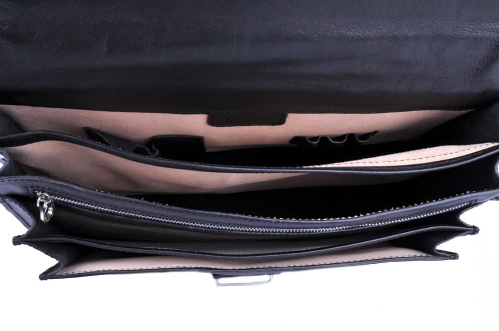 Giglio leather Pánská kožená aktovka IL Giglio 902 černá 5