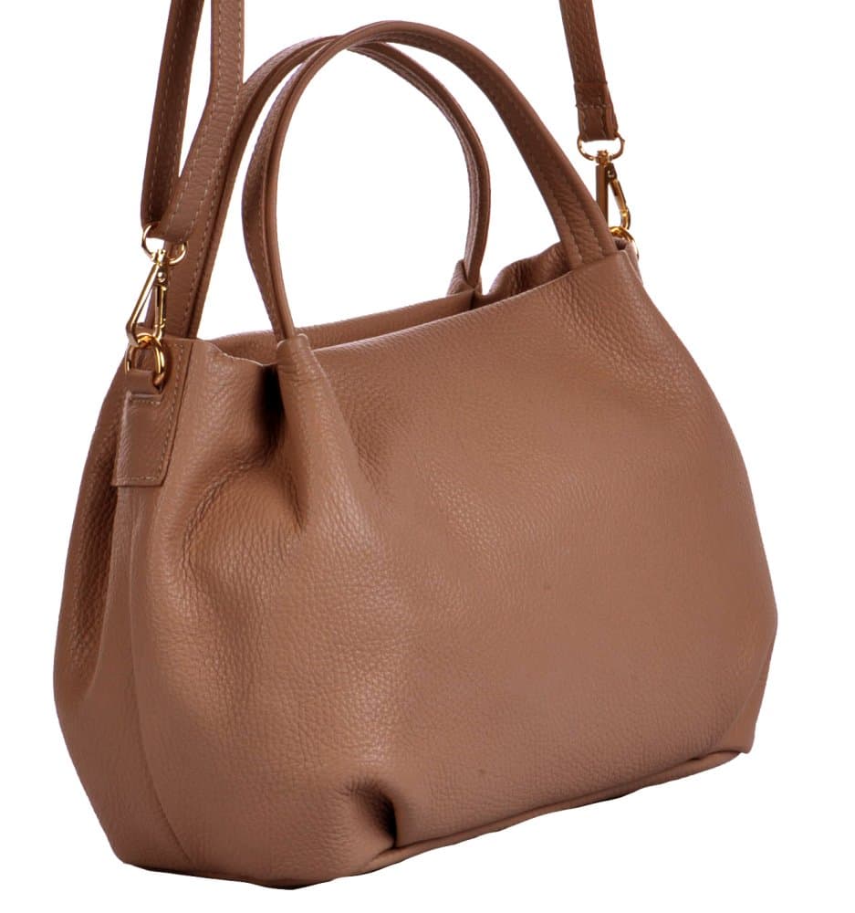 MaxFly Dámská kožená kabelka 5721 cognac 2