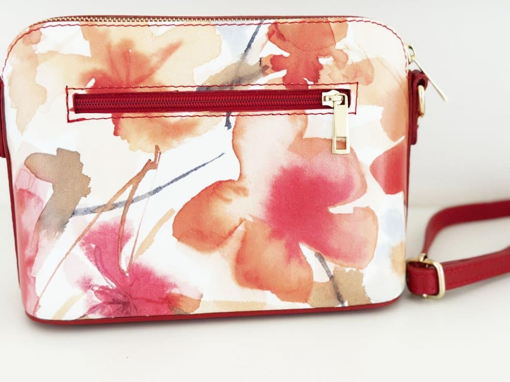 MaxFly dámská kožená kabelka crossbody 52321 červená 5