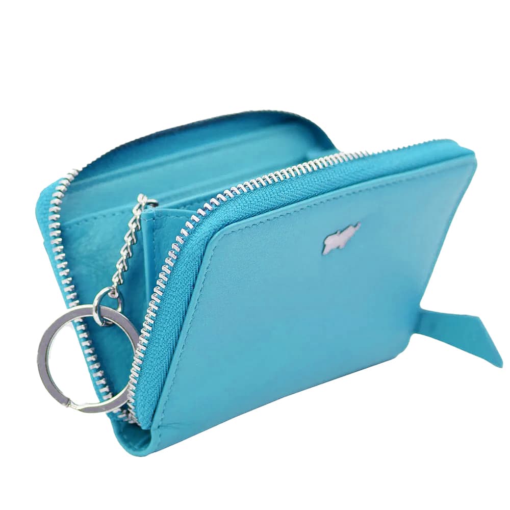 Mini kožená peněženka JOY s RFID ochranou tyrkys 41311-294-045 3