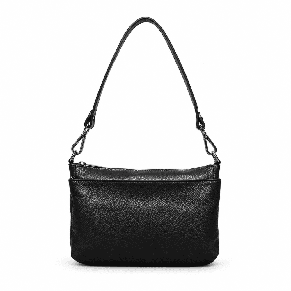 Sara Bags Kožená kabelka 6358 černá