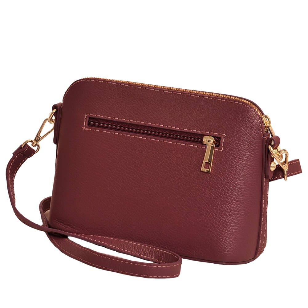 MaxFly dámská kožená kabelka crossbody 5232 bordo 4