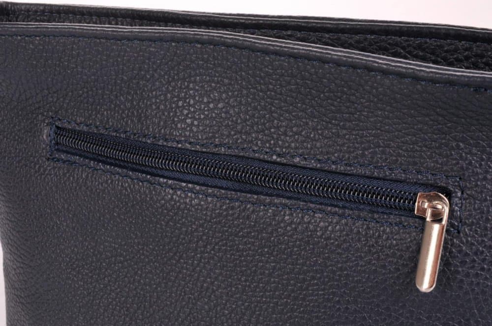 Kožená kabelka SARA BAGS 5085 tmavě modrá 5