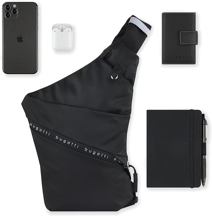 Bugatti Pánský batoh na jedno rameno černý BlancDeLight 49451101 body safe bag 5