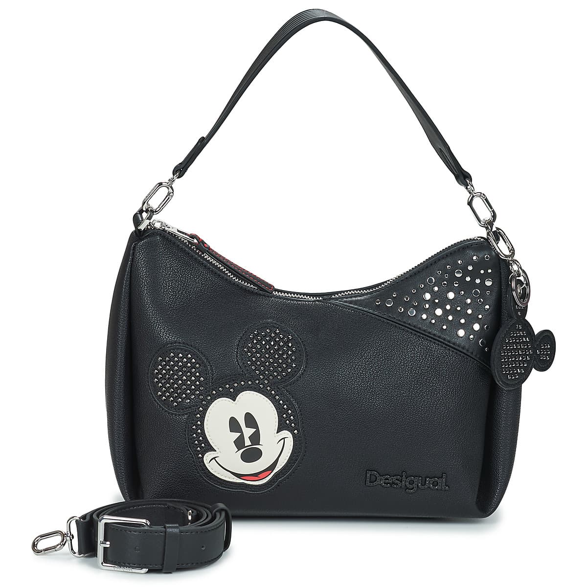 Kabelka přes rameno Desigual BAG Mickey Studstyle Black Mayari Maxi