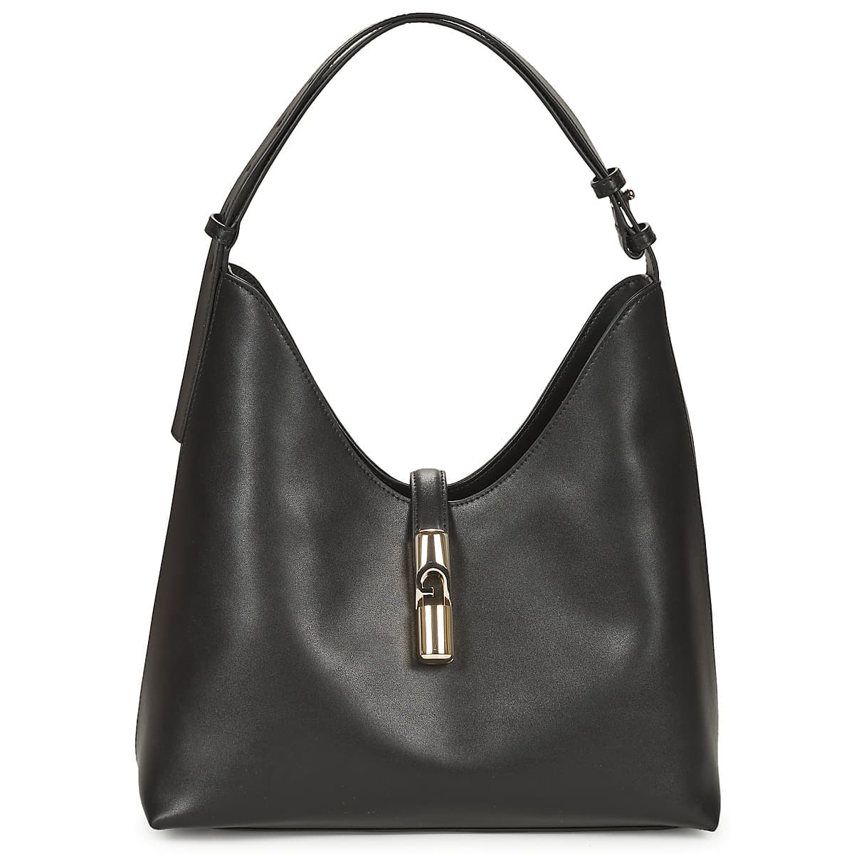 Kabelka přes rameno Furla Goccia M Hobo, černá