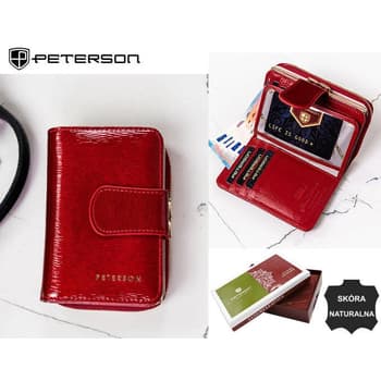 Peterson Dámská kožená peněženka Streagni červená 4