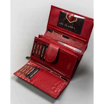 Peterson Dámská kožená peněženka Sharpfist červená 4
