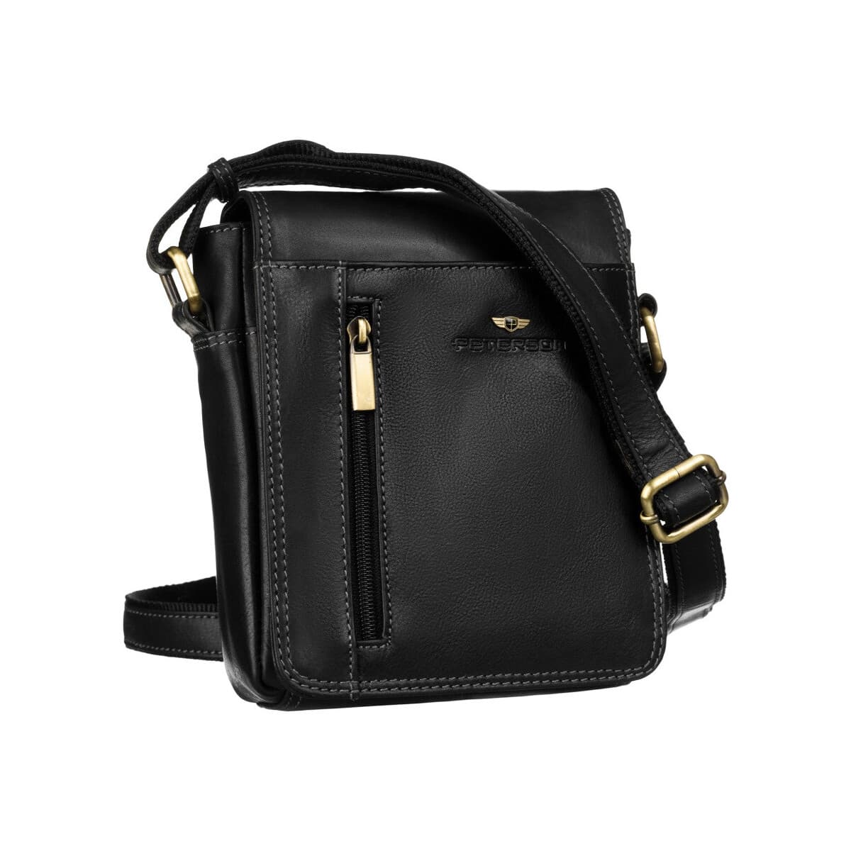 Peterson Pánská crossbody taška Crocodile černá