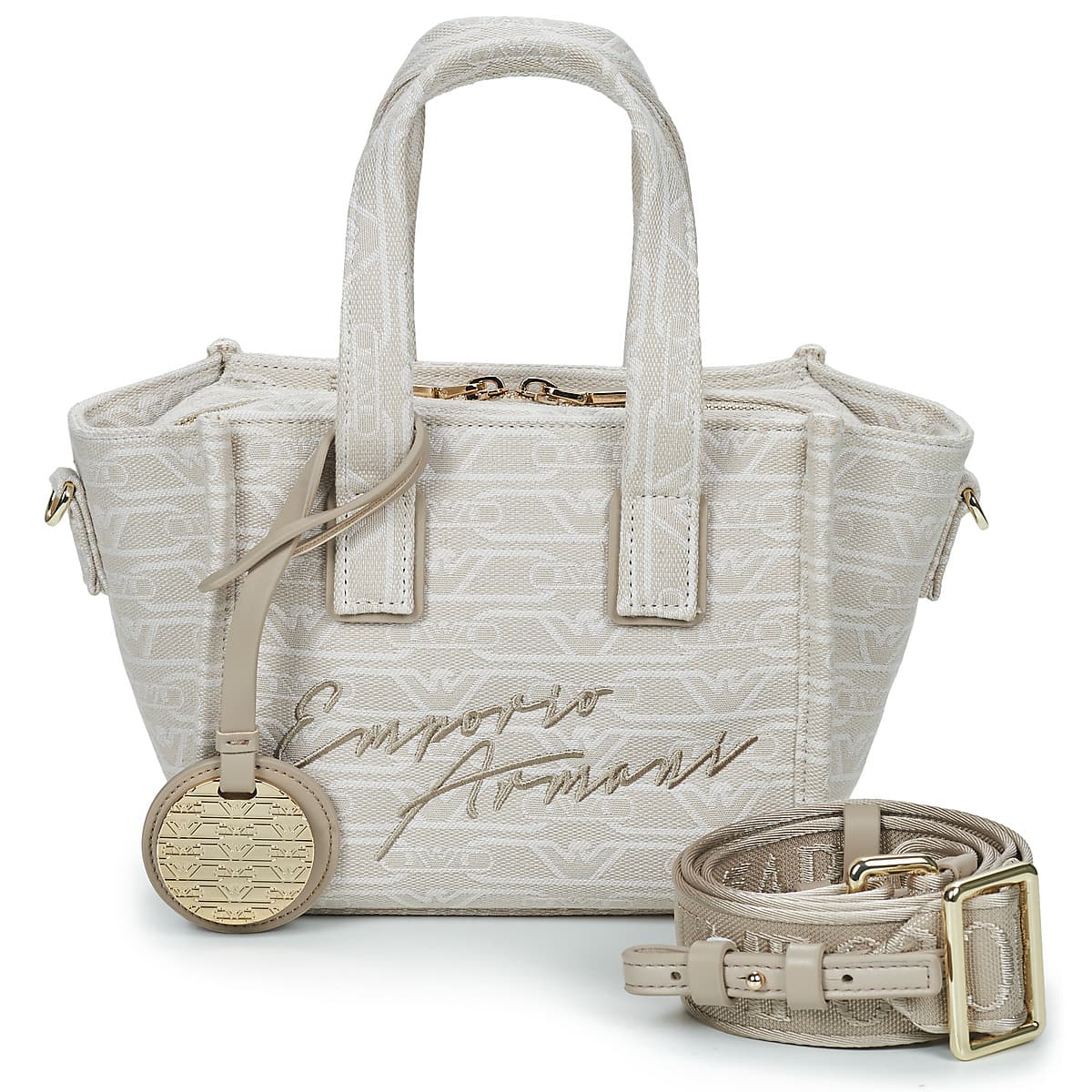Kabelka Emporio Armani Tote M Canvas Jaquard Monogram