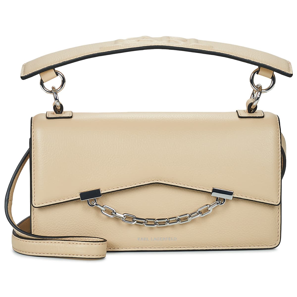 Kabelka přes rameno Karl Lagerfeld K/Seven Grainy Crossbody, béžová