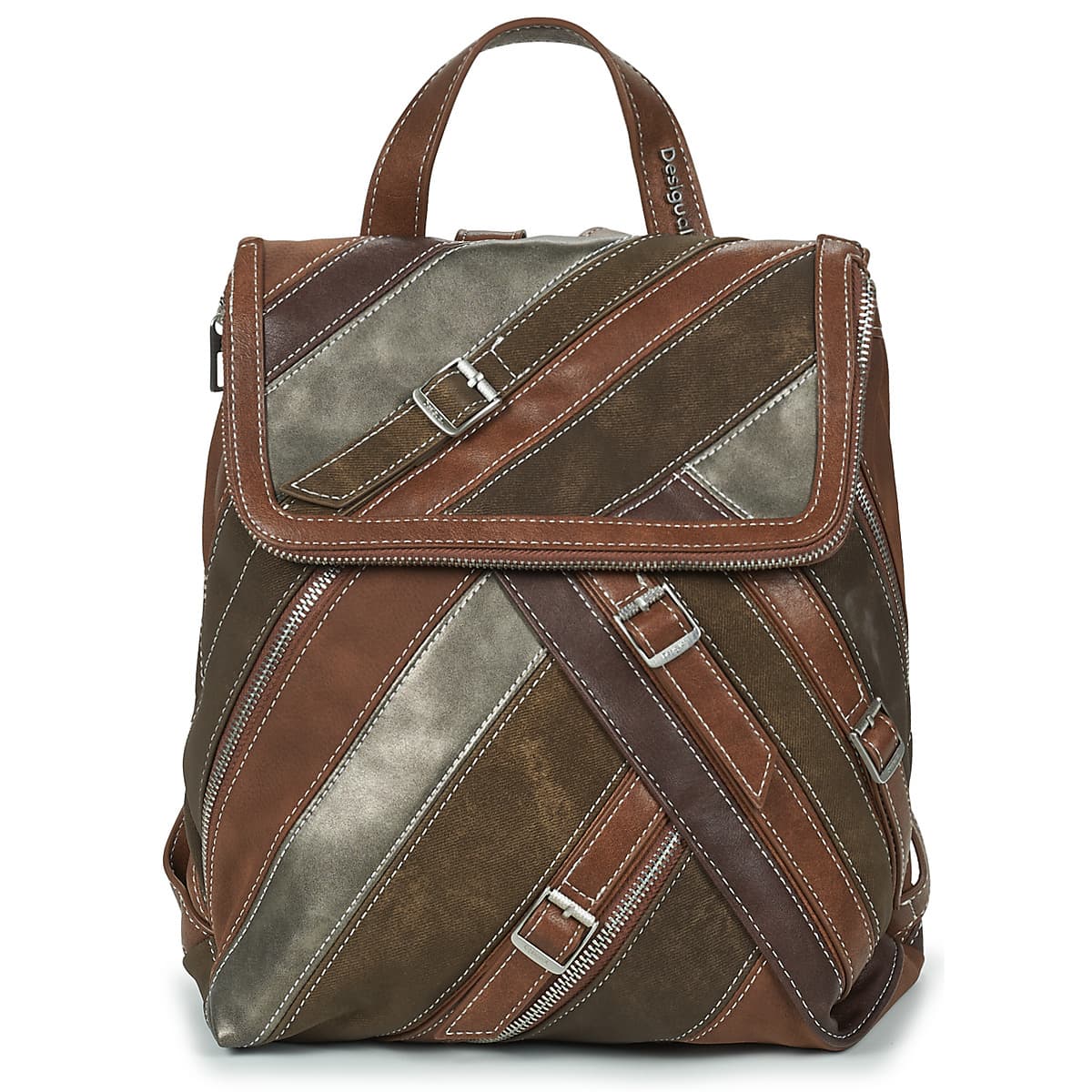 Batoh Desigual Backpack Fibonacci Hampton Mini, hnědá