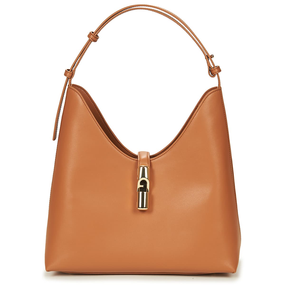 Kabelka přes rameno Furla Goccia M Hobo, hnědá