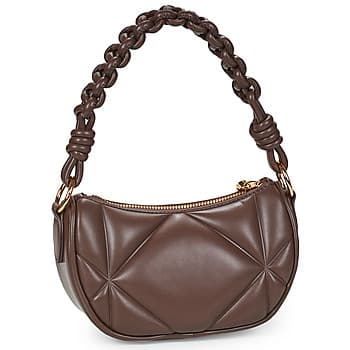 Kabelka přes rameno Love Moschino Embossed Q, hnědá 2