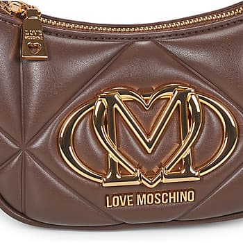 Kabelka přes rameno Love Moschino Embossed Q, hnědá 4