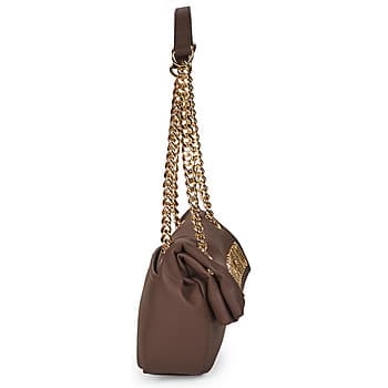 Kabelka přes rameno Love Moschino Bold Love Hammered, hnědá 3