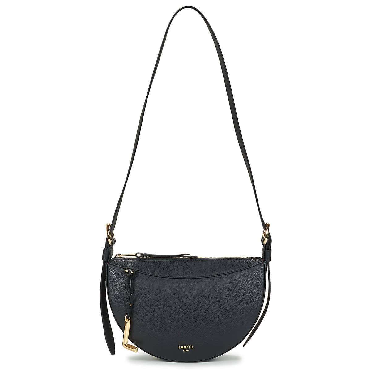 Kabelka přes rameno Lancel Faubourg DE Lancel Halfmoon ZIP, černá