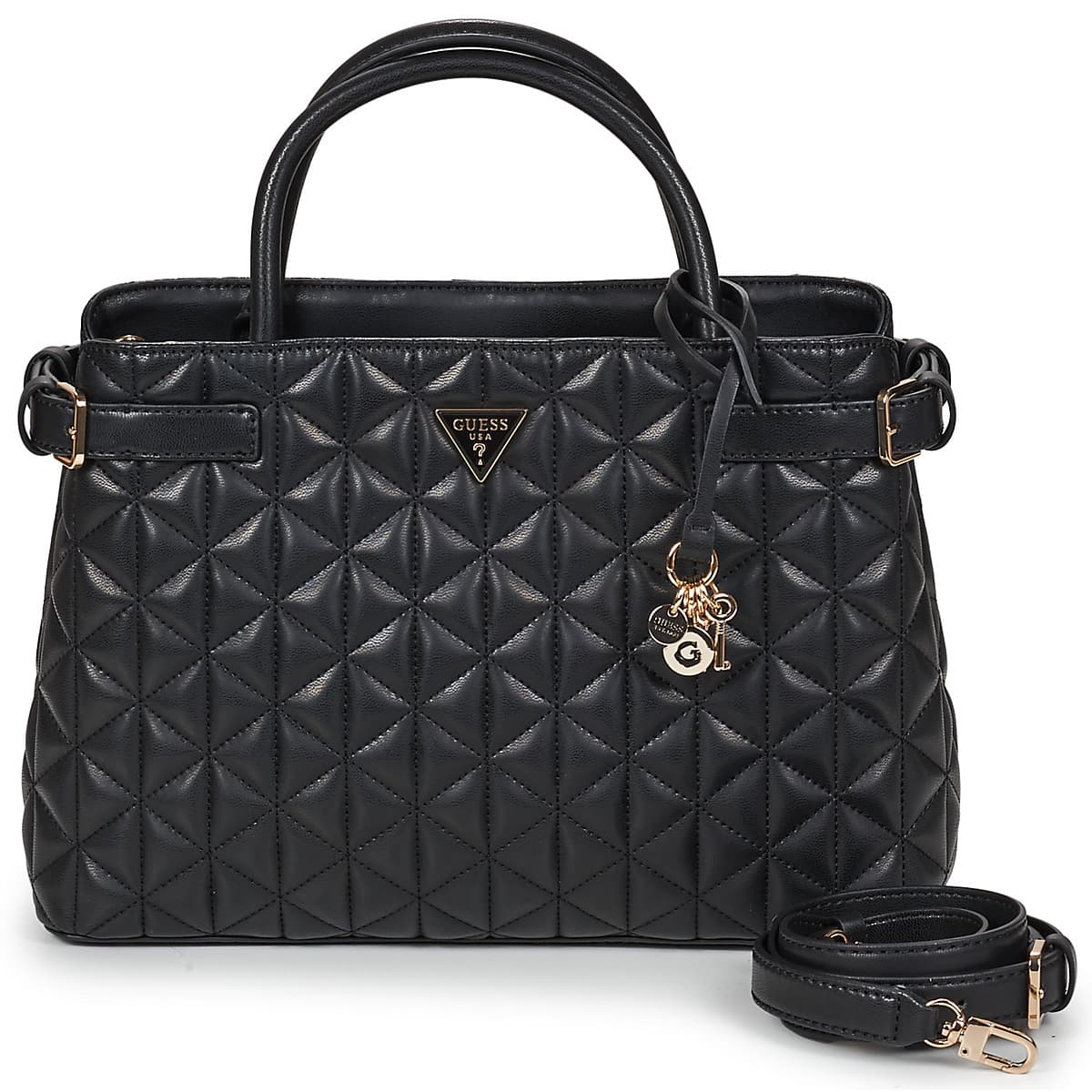 Kabelka Guess Paisleigh Girlfriend Satchel, černá
