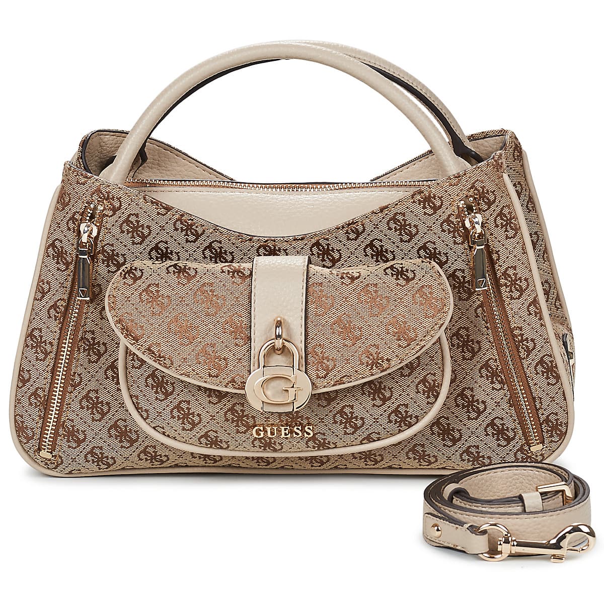 Kabelka Guess Jessa Girlfriend Satchel, béžová