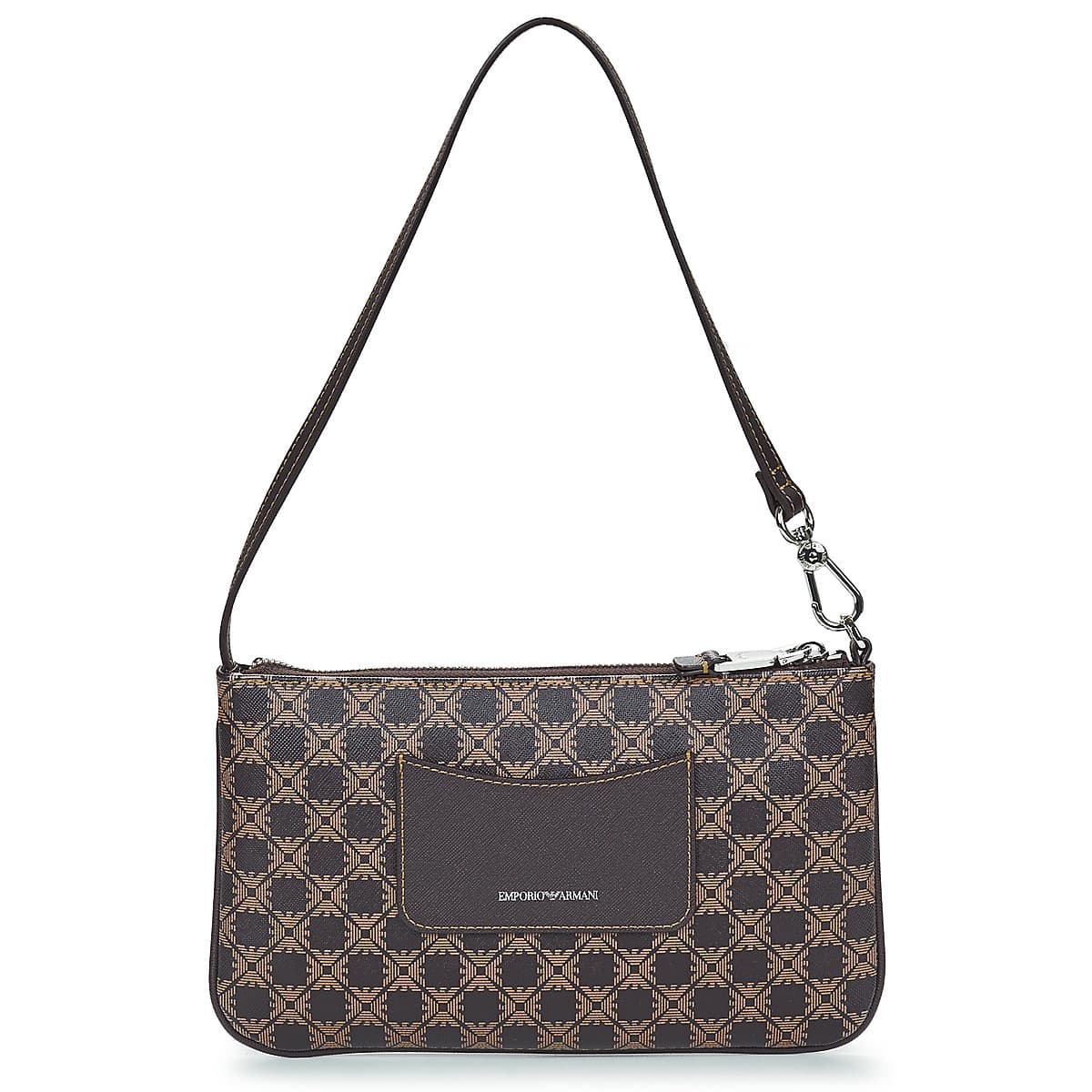 Kabelka přes rameno Emporio Armani Pouch Allover Fancy, hnědá