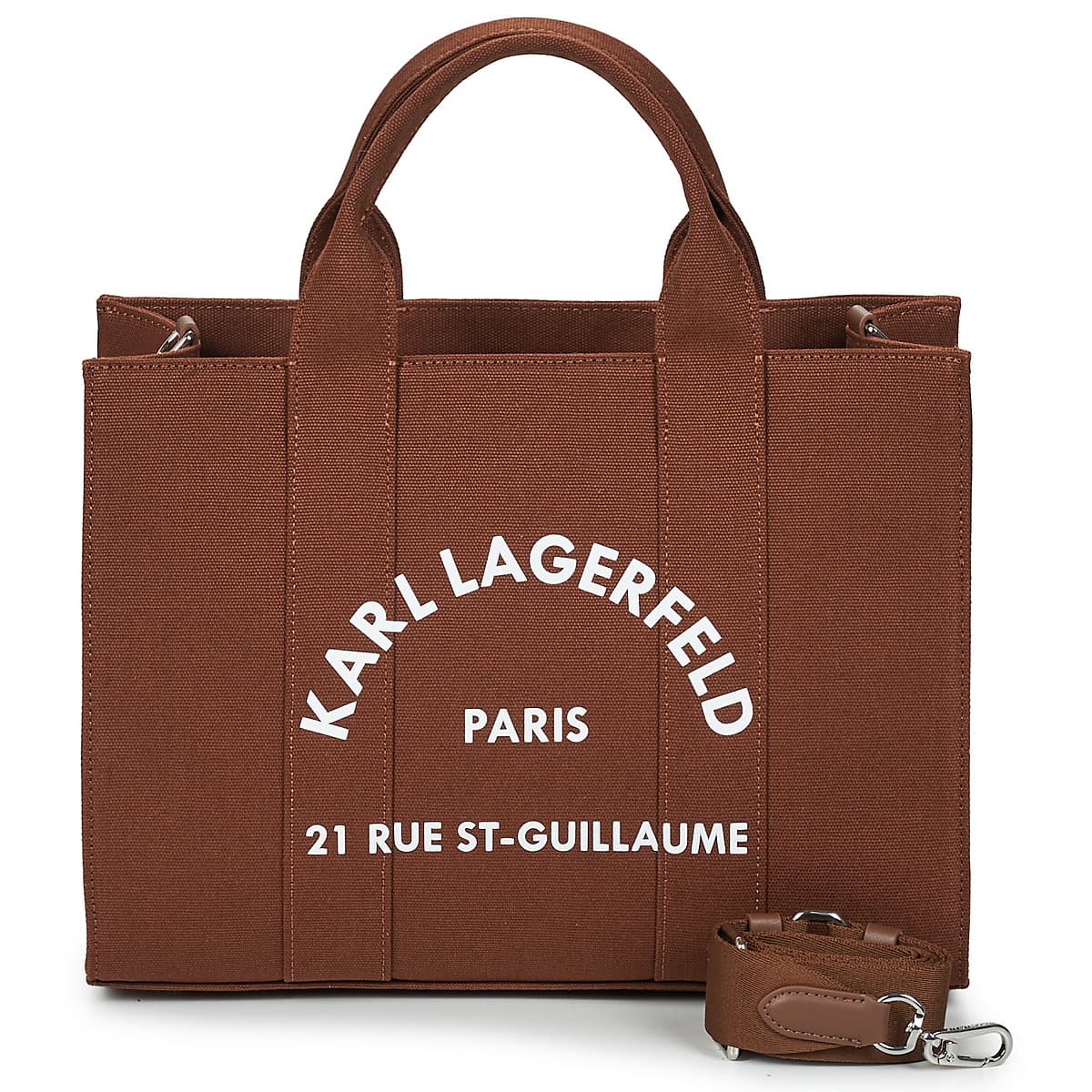 Kabelka Karl Lagerfeld K/RSG Square Medium Tote, hnědá