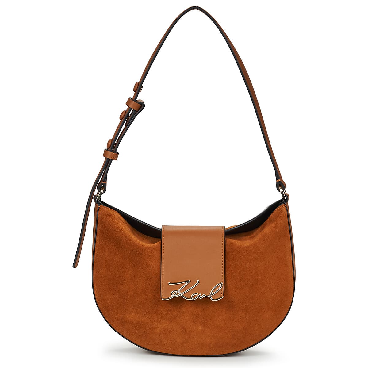 Kabelka přes rameno Karl Lagerfeld K/Signature FL Halfmoon SB SUE
