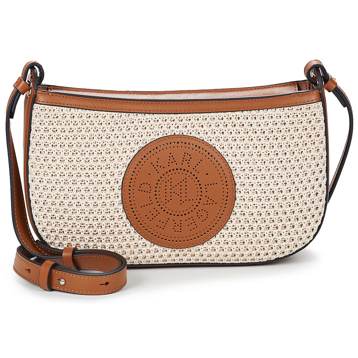 Kabelka přes rameno Karl Lagerfeld K/Circle Saddle CB Raffia Mesh
