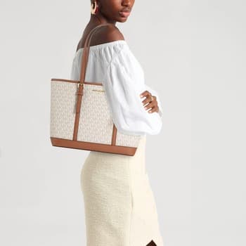 Kabelka přes rameno MICHAEL Michael Kors Jet Set Travel Large, bílá 3