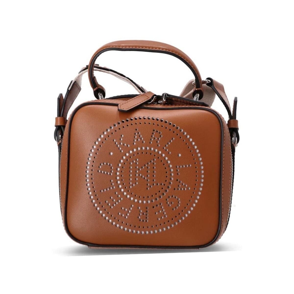 Kabelka přes rameno Karl Lagerfeld Kcircle Tph Crossbody Perf, hnědá