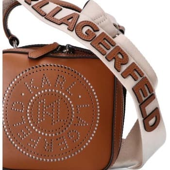 Kabelka přes rameno Karl Lagerfeld Kcircle Tph Crossbody Perf, hnědá 4