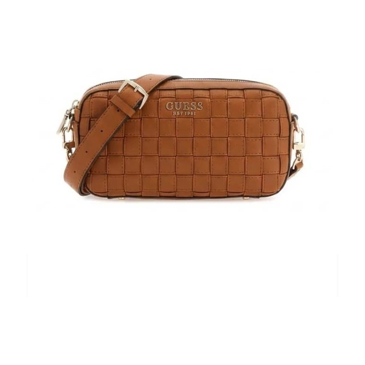 Kabelka přes rameno Guess Sandy Camera Crossbody, hnědá
