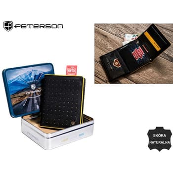Peterson Pánská kožená peněženka Boubag černá 2