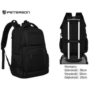 Peterson Pánský batoh na notebook Rukhshana černá 2