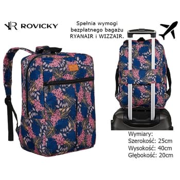 Rovicky Dámský cestovní batoh Pekama modro-růžová 2