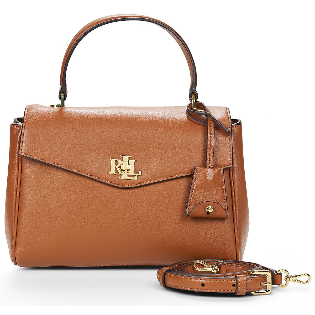 Kabelka Lauren Ralph Lauren Farrah Soft Satchel Small, hnědá
