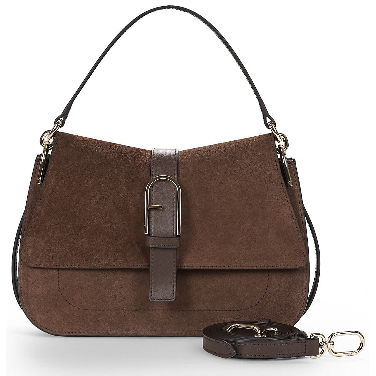 Kabelka Furla Flow M TOP Handle, hnědá