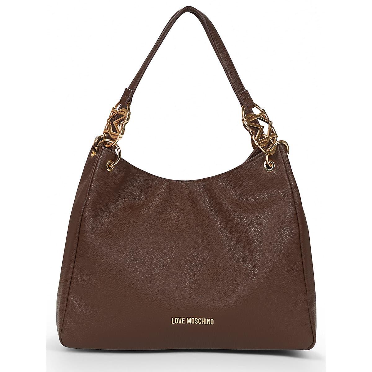 Kabelka přes rameno Love Moschino Jewel Croco, hnědá