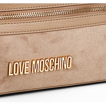 Kabelka přes rameno Love Moschino Signature ZIP Xbody, béžová 4