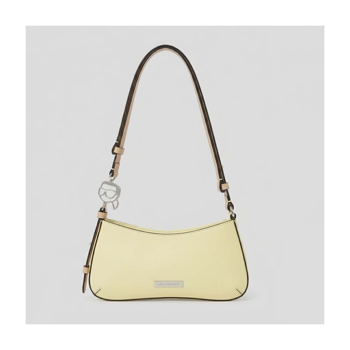 Kabelka přes rameno Karl Lagerfeld Smooth Outline Mini C, žlutá