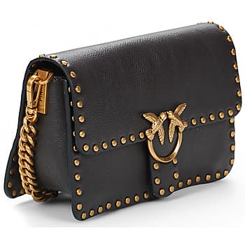 Kabelka přes rameno Pinko Love ONE Slouchy MN. Studs, hnědá 2