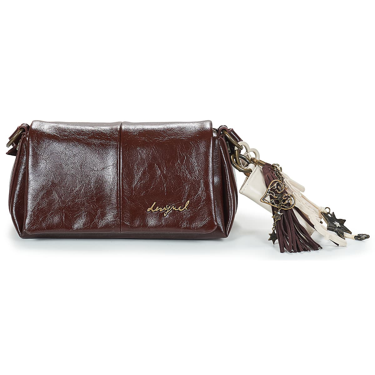 Kabelka přes rameno Desigual Galaxy Naron Mini Flap, hnědá