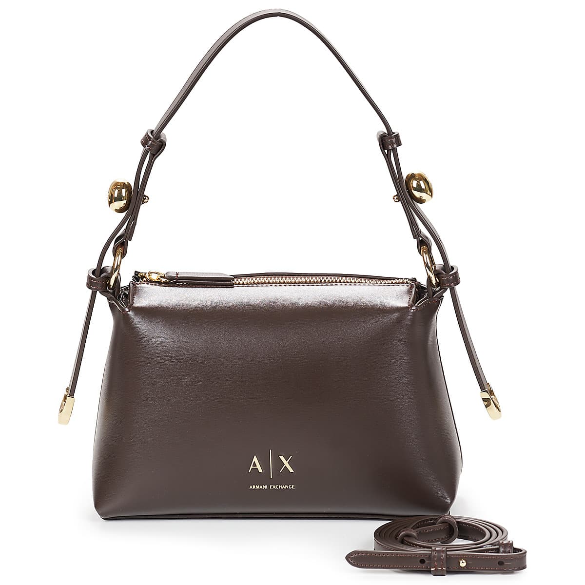 Kabelka přes rameno Armani Exchange Helen Shoulder, hnědá
